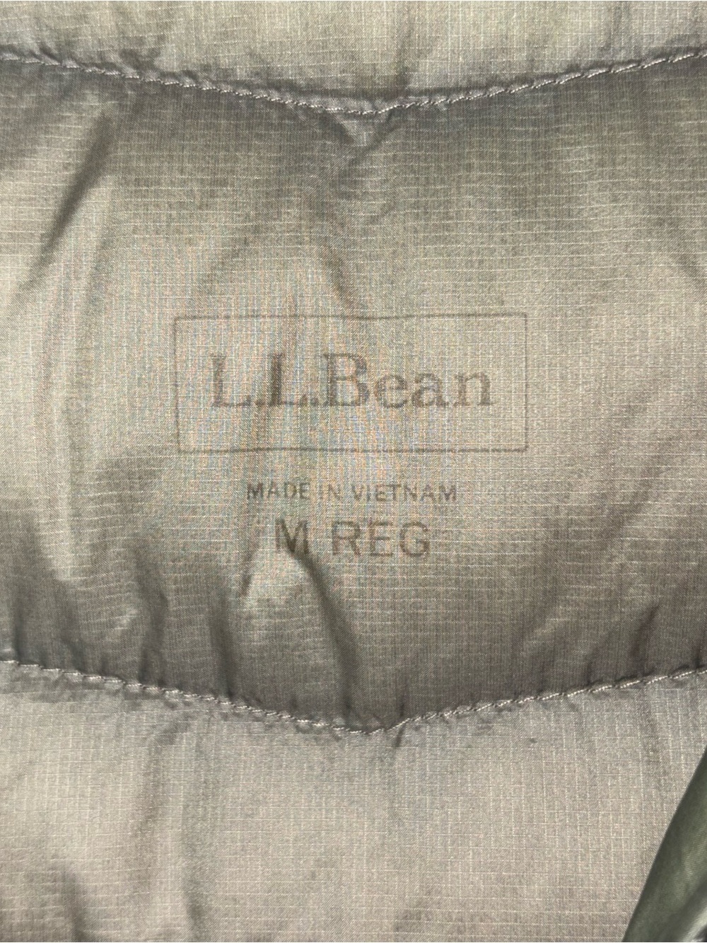 LL Bean Puffer Down Jacket Mens M Olive Green DownTek Gorpcore - Picture 3 of 15